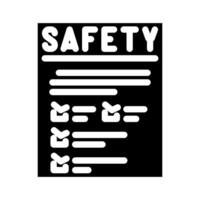safety checklist injury prevention glyph icon illustration vector