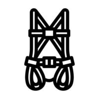 safety harness injury prevention line icon illustration vector