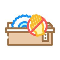machine guarding injury prevention color icon illustration vector