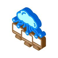 cloud infrastructure data center isometric icon illustration vector