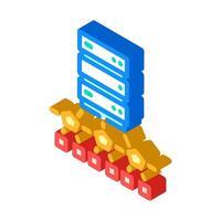 edge computing node data center isometric icon illustration vector
