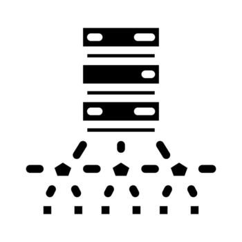 edge computing node data center glyph icon illustration vector