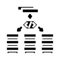 software defined network data center glyph icon illustration vector