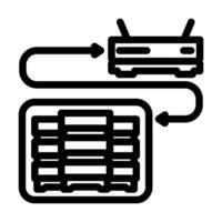 hyper converged infrastructure line icon illustration vector
