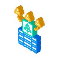 load balancer data center isometric icon illustration vector