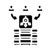 load balancer data center glyph icon illustration vector