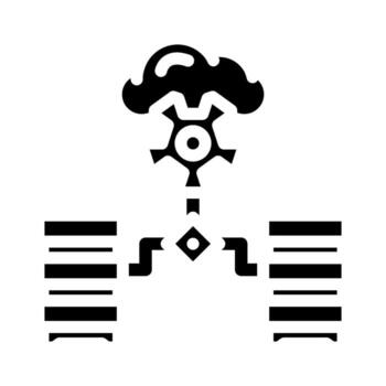 container orchestration data center glyph icon illustration vector