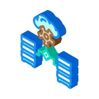 container orchestration data center isometric icon illustration vector