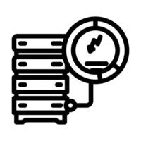 energy efficient data center line icon illustration vector