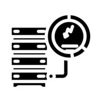 energy efficient data center glyph icon illustration vector