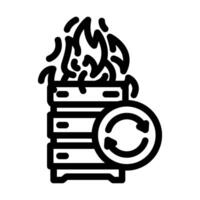 disaster recovery data center line icon illustration vector