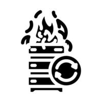 disaster recovery data center glyph icon illustration vector