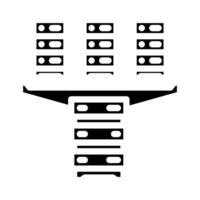 server virtualization data center glyph icon illustration vector
