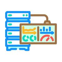 dashboard data center color icon illustration vector
