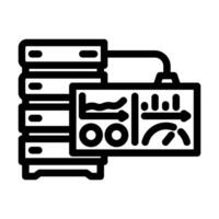 dashboard data center line icon illustration vector
