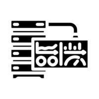 dashboard data center glyph icon illustration vector
