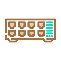 network switch data center color icon illustration vector