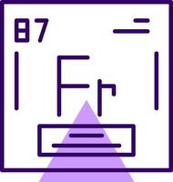 Francium Outline Style Icon vector