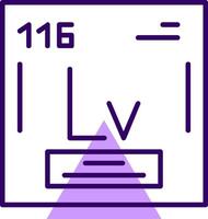Livermorium Outline Style Icon vector