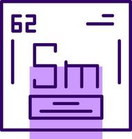 Samarium Outline Style Icon vector