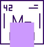 Molybdenum Outline Style Icon vector