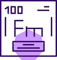 Fermium Outline Style Icon vector
