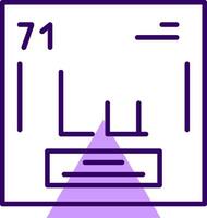 Lutetium Outline Style Icon vector