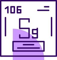 Seaborgium Outline Style Icon vector