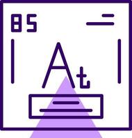 Astatine Outline Style Icon vector