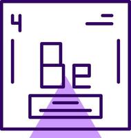 Beryllium Outline Style Icon vector