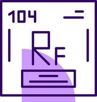 Rutherfordium Outline Style Icon vector