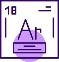 Argon Outline Style Icon vector