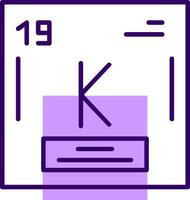 Potassium Outline Style Icon vector