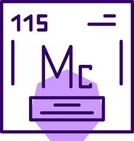 Moscovium Outline Style Icon vector