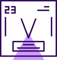 Vanadium Outline Style Icon vector