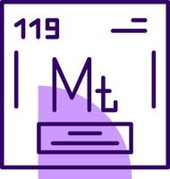 Meitnerium Outline Style Icon vector