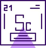 Scandium Outline Style Icon vector