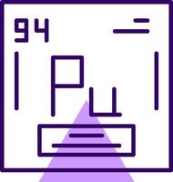 Plutonium Outline Style Icon vector