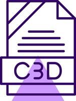 C3D Outline Style Icon vector