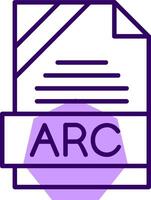 ARC Outline Style Icon vector