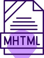 MHTML Outline Style Icon vector
