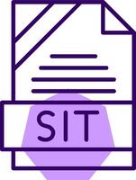 SIT Outline Style Icon vector