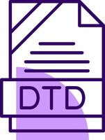 DTD Outline Style Icon vector
