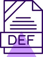 DEF Outline Style Icon vector