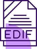 EDIF Outline Style Icon vector