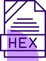 HEX Outline Style Icon vector