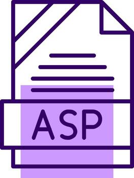 ASP Format Outline Style Icon vector