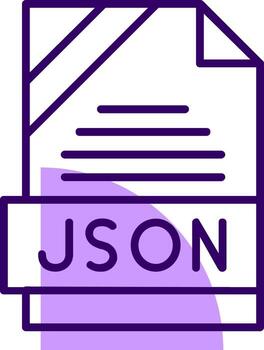 JSON Outline Style Icon vector