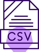 CSV Outline Style Icon vector