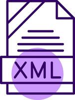XML Outline Style Icon vector